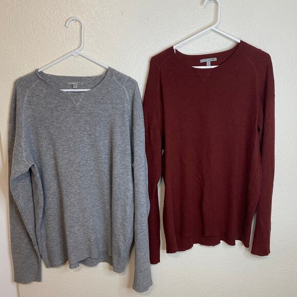 Horny Toad Lot Of Two Mens Wool/Cashmere Sweaters Gray Maroon Size XL - Picture 1 of 9